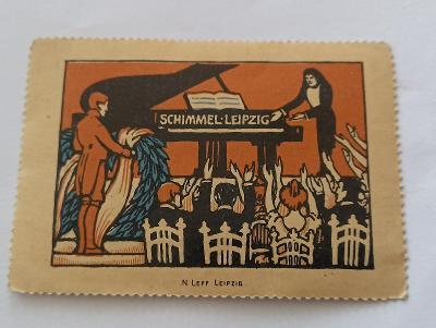 Zálepka Schimmel Leipzig (Piano) / reklama Nemecko N. Leff