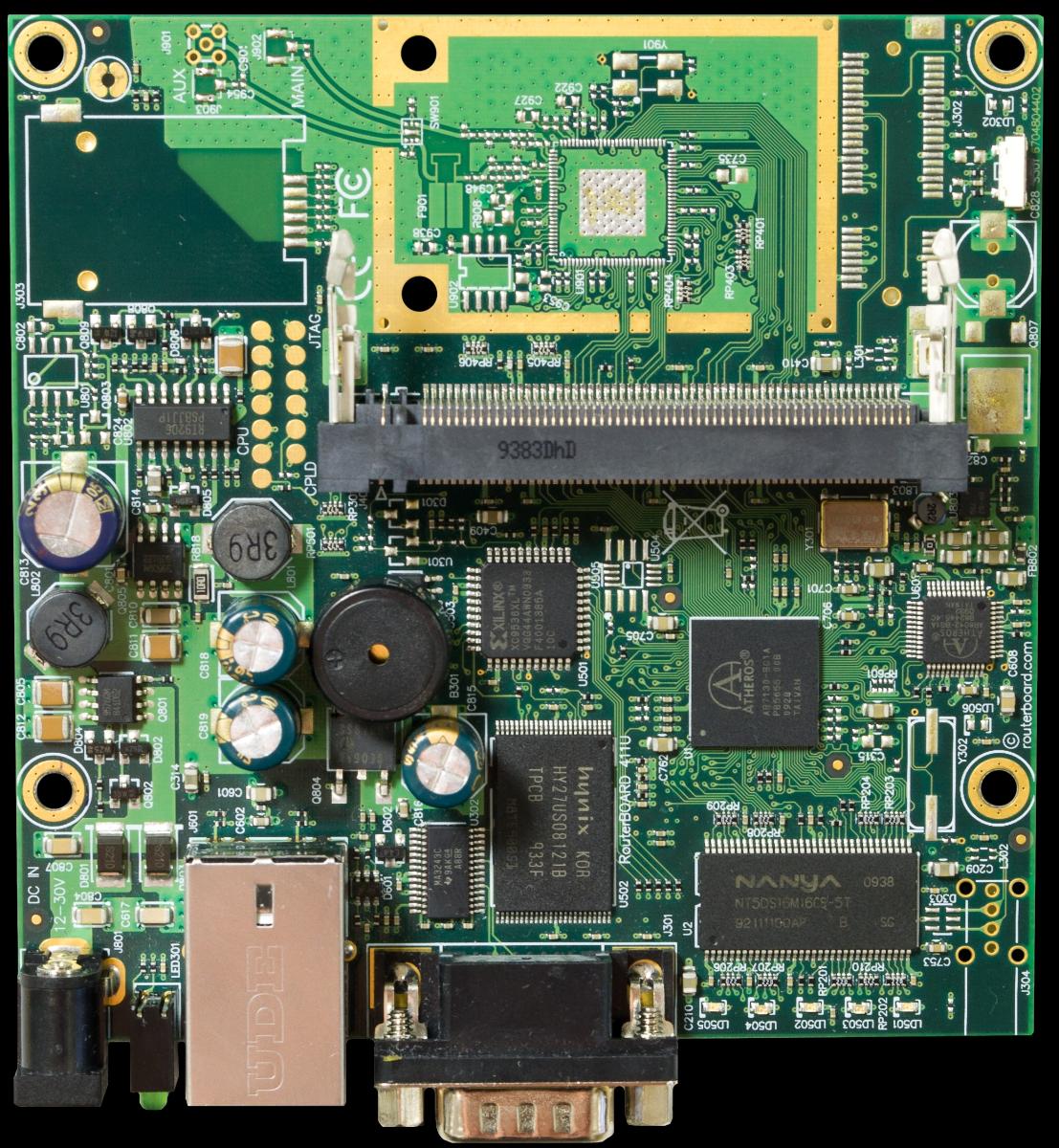 MikroTik RouterBOARD RB411, funkčný, odskúšaný, mPCI slot, RS232, LAN - Komponenty pre PC