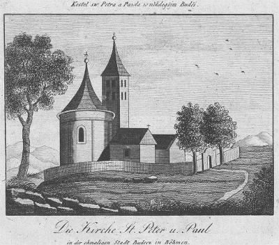 Budeč, Rainold, mědiryt, 1830