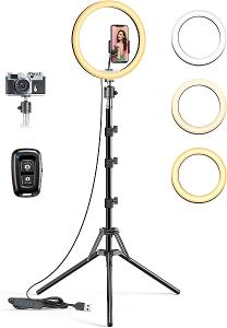12,6" selfie kruhové světlo se stativovým stojanem a držákem telefonu