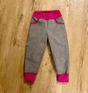 Dětské dívčí softshellové kalhoty zimní v. 92