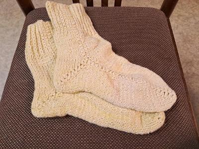 Silné pletené bavlněné ponožky, vel. 43