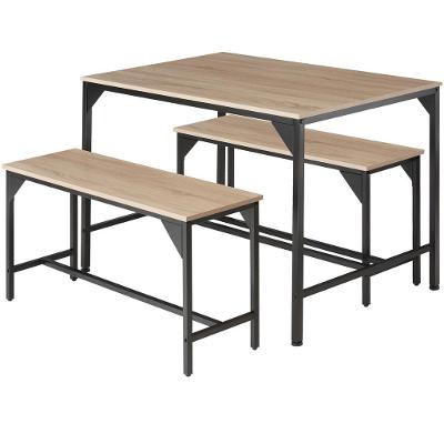 tectake 404341 sestava stolu a laviček bolton 2+1 - industrial světlé 