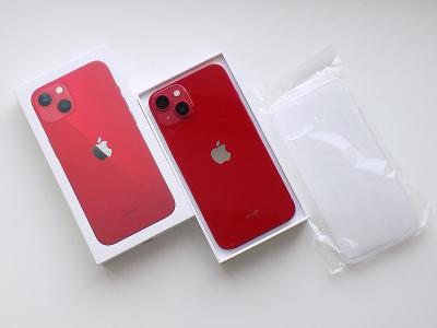 APPLE iPhone 13 128GB Red - ZÁRUKA 12 MĚSÍCŮ - TOP STAV - KOMPLETNÍ