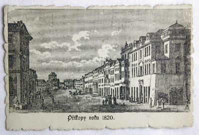 Praha - Příkopy roku 1820 / Pohlednice (k4)