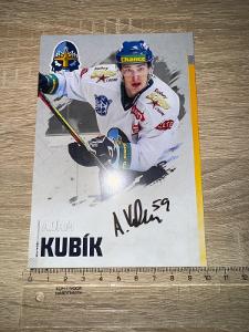 Adam Kubík hokejista Originál autogram a foto