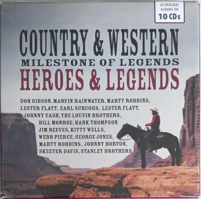 10 CD - Country & Western: Heroes & Legends (Wallet Box, nové)
