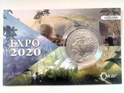 Strieborná 1 Oz investičné mince Český lev EXPO 2020