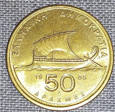 50 drachmas 1988 Řecko