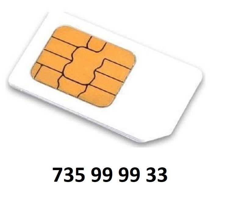 Sim karta so zlatým V.I.P. číslom : 735 99 99 33 - Mobily a smart elektronika