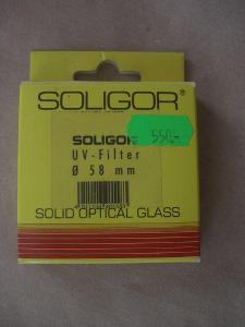 Foto UV filtr značkový - SOLIGOR Japan, 58mm, minimálně použitý