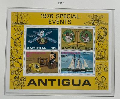 Britská kolonie-Antigua 1976 Mi.449-452 blok 27 výroční akce**