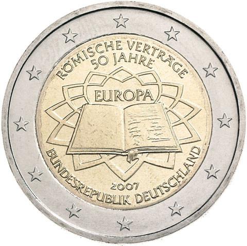 2€ Nemecko 2007 Rímske zmluvy mincovňa F - Zberateľstvo