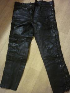 Kožené pánské kalhoty  -  pas 88 cm 