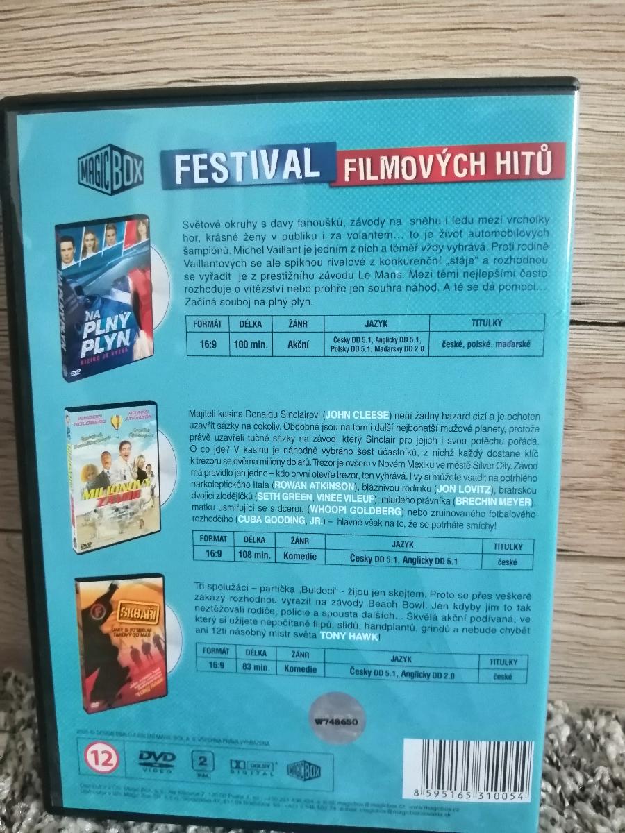 DVD FESTIVAL FILMOVÝCH HITOV (3 FILMY! ) - Film