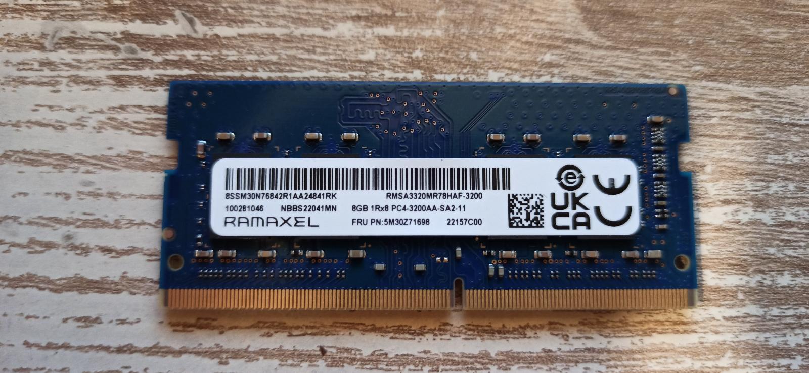 RAMAXEL SODIMM DDR4 8GB 1Rx16 PC4-3200AA-SC0-11 - Notebooky, príslušenstvo