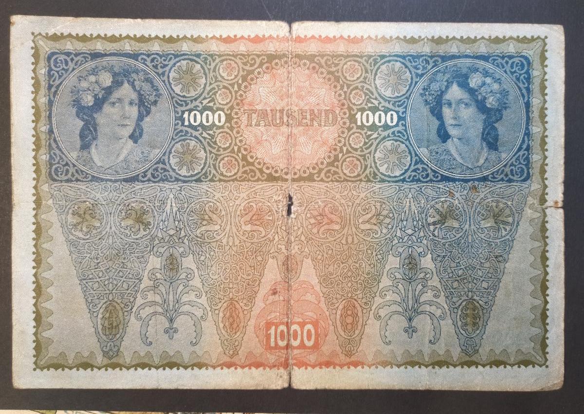 Bankovka 1000 Korún 1902! Rakúsko Uhorsko! Vzácnejší vydanie! - Zberateľstvo