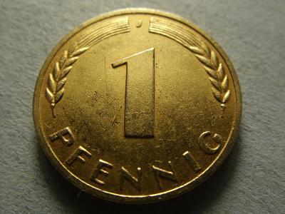 Německo, SRN, 1 pfennig z roku 1950 J  - JINY POVERCH =ZLATO=