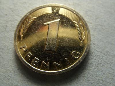 Německo, SRN, 1 pfennig z roku 1995 J - JINY POVERCH =ZLATO=