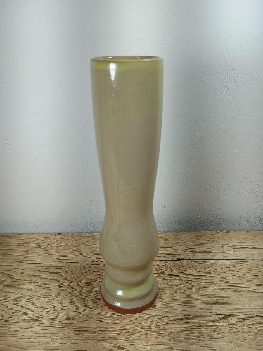 Keramická váza / hrdlo 7 cm / výška 30 cm / glazorovaná / dobrý stav - Zariadenia pre dom a záhradu
