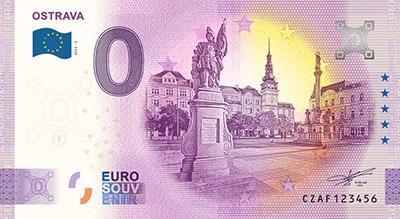 0 Euro Ostrava + Sliezskoostravský hrad pekné číslo 555