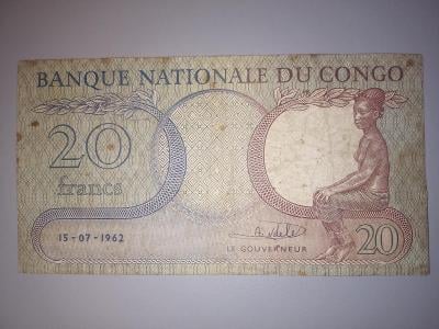 20 francs Congo 1962.