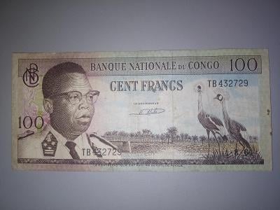 100 francs Congo 1964.
