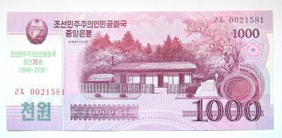 Severní Korea 1000 won 2008   