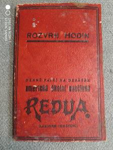 Čokoláda REDUA továreň na čokoládu školský rozvrh hodín reklama 1920