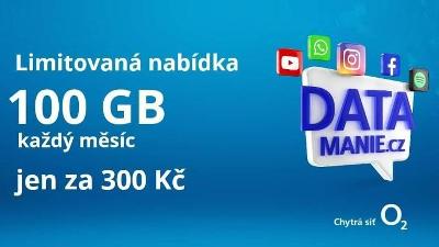 SIM od Datamania.sk 100 GB mesačne za 349,- Kč bez záväzku od O2