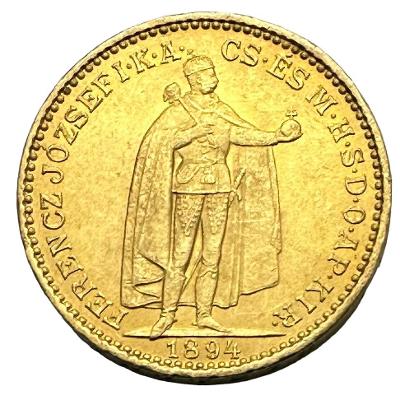 Rakousko Uhersko FJI. zlatá 20 koruna uherská 1894 KB 