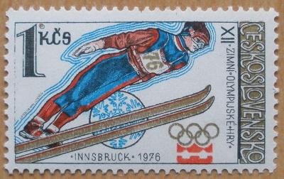 XII. zimní OH Innsbruck 1976  ** - nepoužitá, s lepem