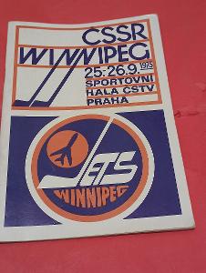 Brožúra hokej ČSSR Winnipeg 1975/ foto medailónky hokejistov / Tuzex