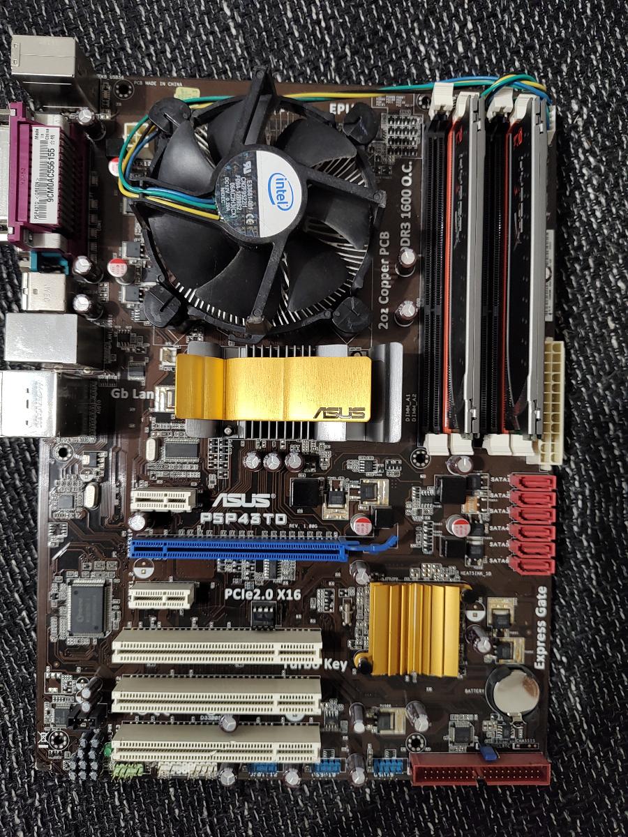 ASUS P5P43TD, sc. 775, 4GB DDR3, Core Duo E7400, Chladič prec. - Počítače a hry