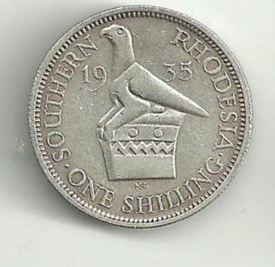 1 Shilling Rhodézia 1935 striebro