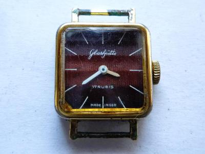 Náramkové hodinky GLASHÜTTE, zlacené #761-52