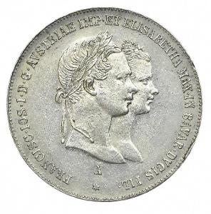 Zásnubní 1 zlatník Františka Josefa I. 1854 A - pěkný