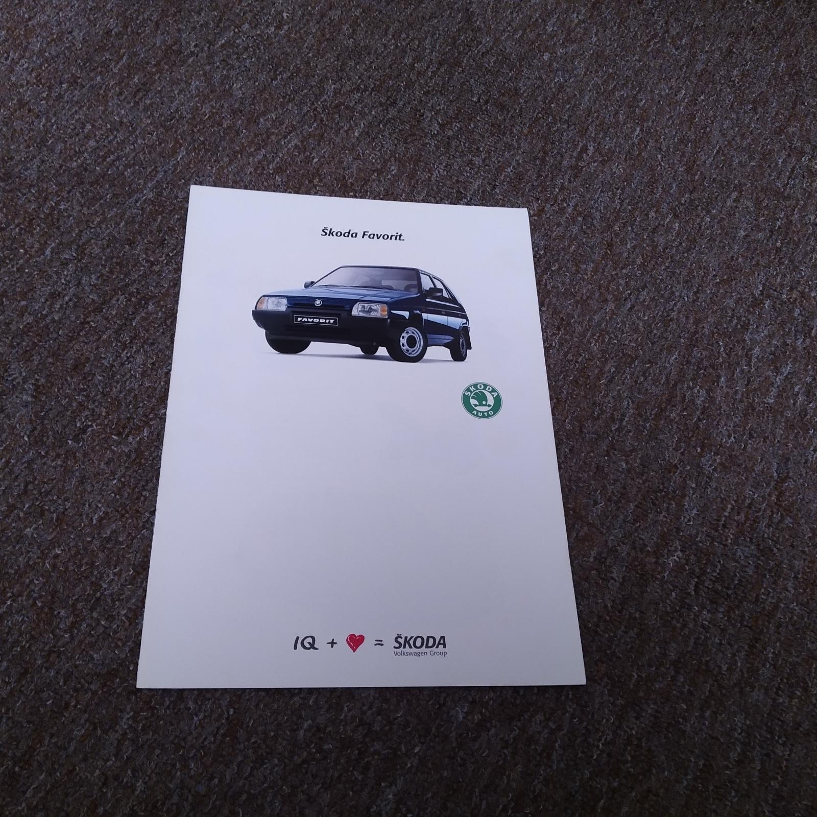 Reklamný prospekt Škoda Favorit 1993 - Motoristická literatúra