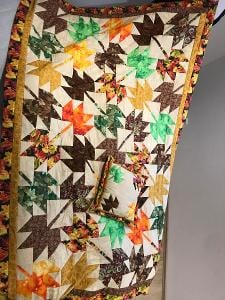 Jesenná ručne šitá patchwork deka flanel+bavlna