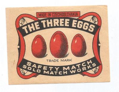 K.č. B- 905 The Three Eggs - balíčková, dříve k.č. 882. DI