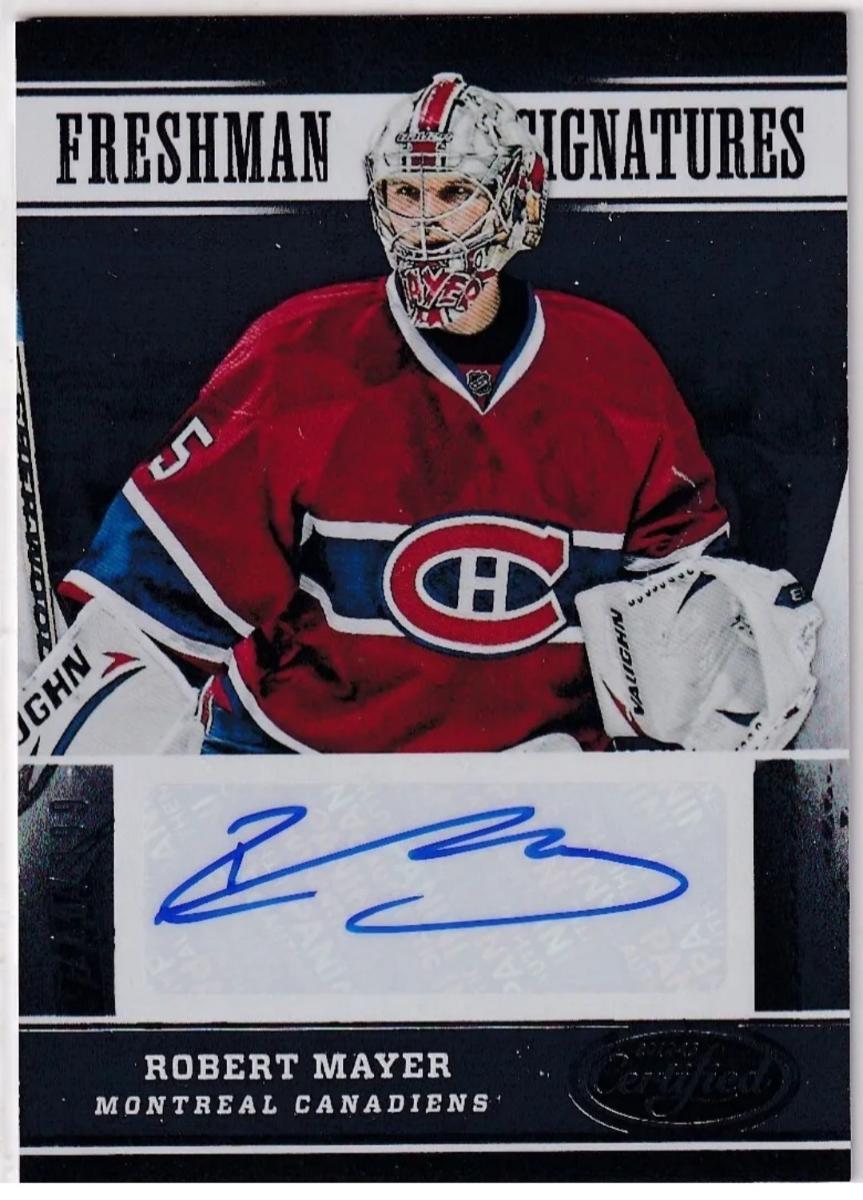 ROBERT MAYER - Auto podpísaná karta - Montreal Canadiens - Hokejové karty