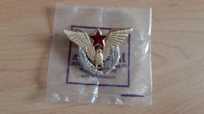 Odznak na čepici pilot letectvo Jugoslávie + obal