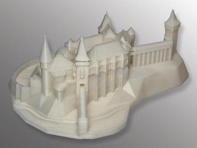 Miniatúrny model hradu Corvin - 3D tlač