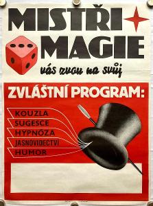 Majstri Mágia - Kúzla - Sugescia - Hypnóza - Plagáty- 64x47, 5cm