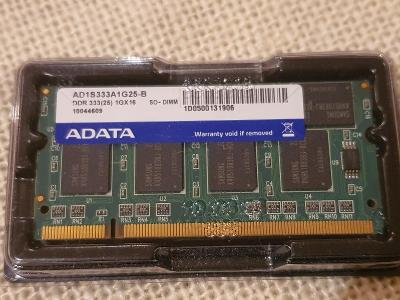 1GB PC2700 DDR SO-DIMM 333MHz CL2.5 / ADATA AD1S333A1G25-B