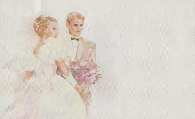 Blahopřání k sňatku - Dívka a muž