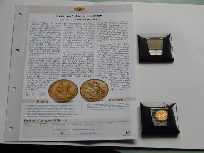Anglicko Zlatý Sovereign 1900 originál s certifikátom 8g Au XF-UNC