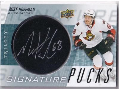 MIKE HOFFMAN - Auto karta s podepsaným pukem - Ottawa Senators 