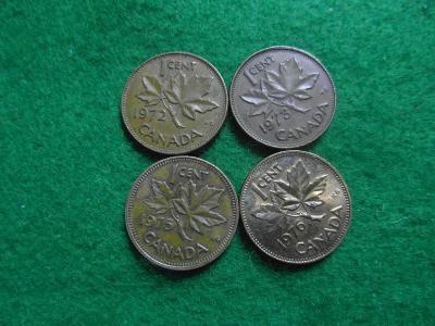 Kanada 1 cent 1972, 73, 75, 76