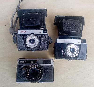 Tri Ruský fotoaparáty - Smená 8M 2x, Sokol 2